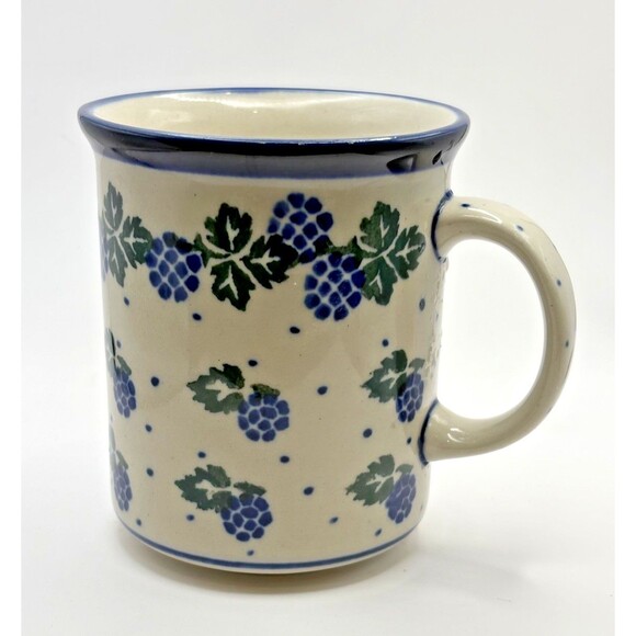 Polish Pottery Coffee Cup Mug Made in Poland Used - Picture 3 of 10